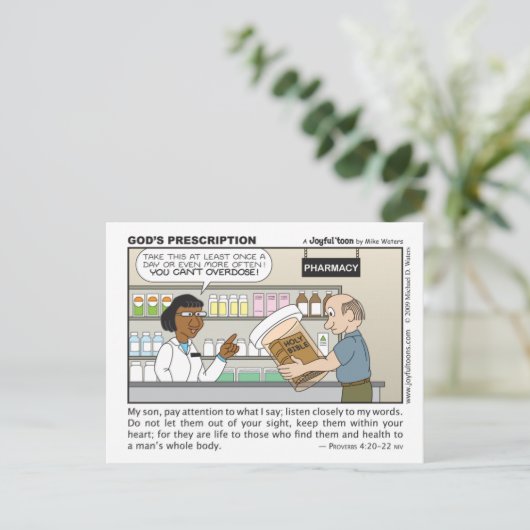 神の処方箋はがき ポストカード (スタンド正面)