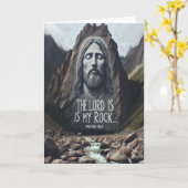 神の出会い：山にいるイエス カード (黄色い花)