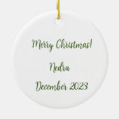 神の出生:最も受け入れ賛美ること セラミックオーナメント (裏面)