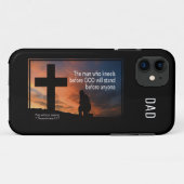 神の前にひざまずくキリスト教の祈りの言葉者 Case-Mate iPhoneケース (裏面(横))