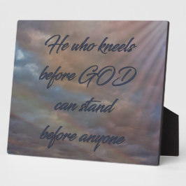 神の前にひざまずく人 フォトプラーク