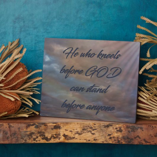 神の前にひざまずく人 フォトプラーク (側面)