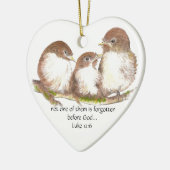 神の前に一忘れつない、聖なる書物、 経典、カスタム セラミックオーナメント (左)