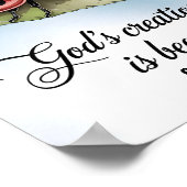 神の創造は美しい キリスト教の幼児向け ポスター (角)