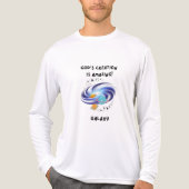 神の創造 (銀河) トライブレンドTシャツ (正面)