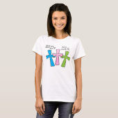 神の力で乗り越えられるTシャツ Tシャツ (正面フル)