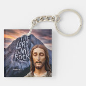 神の力:主は私の岩である キーホルダー (裏面)