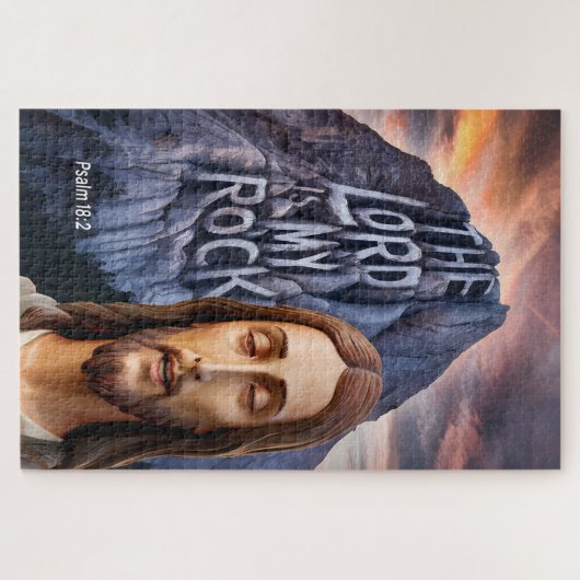 神の力:主は私の岩である ジグソーパズル (横)