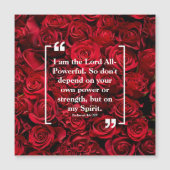 神の力：聖霊レッドローゼマグネットカード (正面)