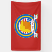 神の助けアメリカはおもしろいな反切札に抵抗します 横断幕 (縦)