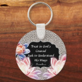 神の助言に信頼するアニマルプリントキーチェーン キーホルダー (正面)