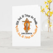 神の十字との白血病の認識度 カード (黄色い花)