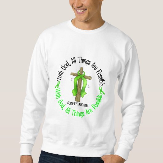 神の十字の非Hodgkin'sリンパ腫のTシャツを使って スウェットシャツ (正面)