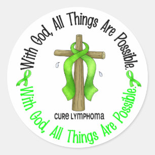 神の十字の非Hodgkin'sリンパ腫のTシャツを使って ラウンドシール
