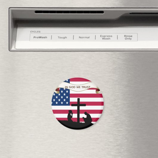 神の十字架の祈大きさを信じカスタムる マグネット (インサイチュ (食洗機))