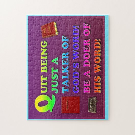 神の単語のちょうど話者があることをやめて下さい! 実行家があって下さい! ジグソーパズル (縦)