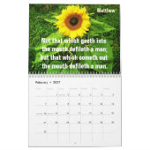 神の単語のカレンダー カレンダー (2月 2027)