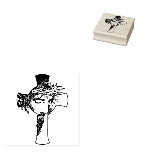 神の印象 – イエスと十字木芸術 ラバースタンプ (押印)