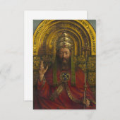 神の即位、キリスト、ゲントのアルタルピース サンキューカード (正面/裏面)