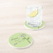 神の友人の贈り物,緑のデイジー,宗教 コースター (側面)