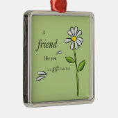 神の友人の贈り物，緑のデイジー，宗教 メタルオーナメント (右)