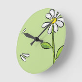 神の友人の贈り物，緑のデイジー，宗教 ラウンド壁時計 (傾斜)