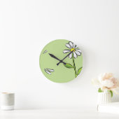 神の友人の贈り物，緑のデイジー，宗教 ラウンド壁時計 (ホーム)