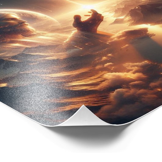 神の反射:宇宙の調和のイエス フォトプリント (角)