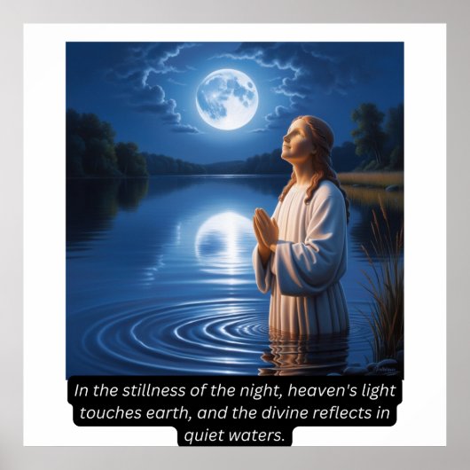 神の反射:水の端での静穏 ポスター (正面)