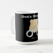 神の召使（カスタムネームまたはイニシャル）！ コーヒーマグカップ (正面左)