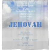 神の名ジレシャロムラファ シャワーカーテン (正面)