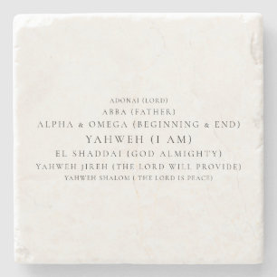 神の名タイポグラフィ  ストーンコースター