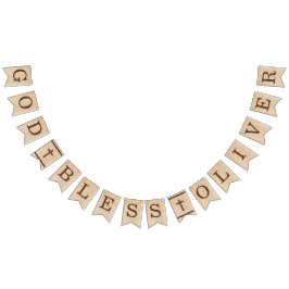 神の名前ブラウンウッドバプテスマ最初の聖餐会 バンティングフラッグ