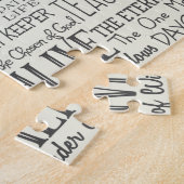 神の名前文字タイポグラフィ ジグソーパズル (側面)