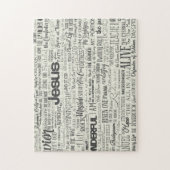 神の名前文字タイポグラフィ ジグソーパズル (縦)