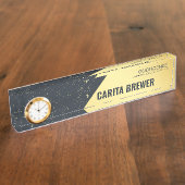 神の名感動的パーソナライズされた札 デスクネームプレート (側面)