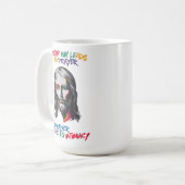 神の啓示:彼を崇拝すると祈りの言葉 コーヒーマグカップ (正面左)