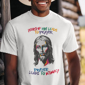 神の啓示：彼を崇拝すると祈りの言葉 Tシャツ