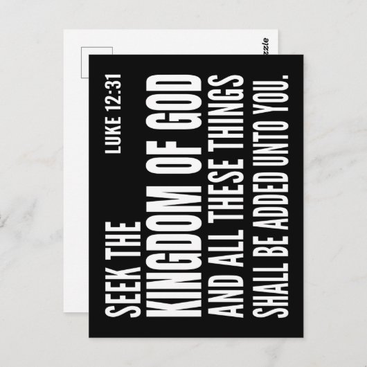 神の国とこれらすべてのものを求めなさい ポストカード (正面/裏面)