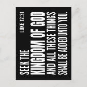 神の国とこれらすべてのものを求めなさい ポストカード (正面)