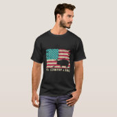 神の国とBbqアメリカ国旗のクリスチャン Tシャツ (正面フル)