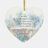 神の国を求める聖なる書物、 経典マタイ感動的 セラミックオーナメント (正面)