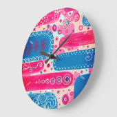 神の型枠とシェイプオリジナル抽象芸術アートワーク ラージ壁時計 (傾斜)