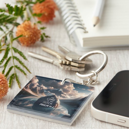 神の堅さ:主は私の岩 キーホルダー (正面右)