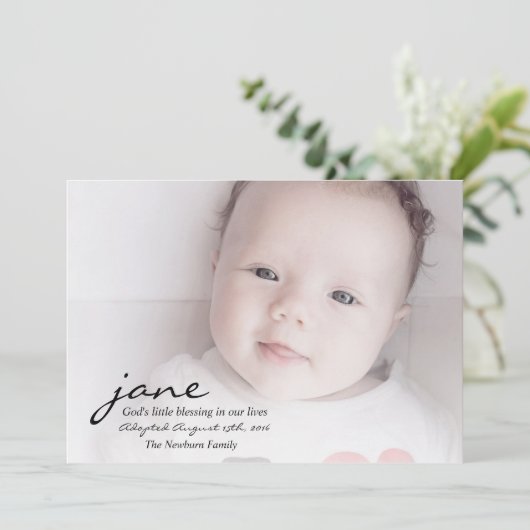 神の天恵の採用の発表カード 案内状 (スタンド正面)