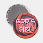 神の女の子、バラと影 マグネット (正面/裏面)