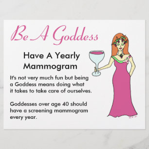 神の如き存在に、 マンモグラムを Wine Goddess BCA チラシ