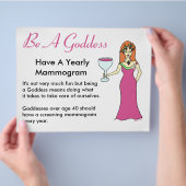 神の如き存在に、 マンモグラムを Wine Goddess BCA チラシ (手)