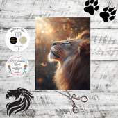 神の威厳のあるデコップライオンアリアライオン 薄葉紙