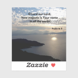 神の威厳のある地と名， Psalm 8:9 シール